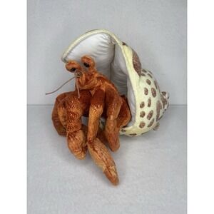 Folkmanis Puppets 12" Hermit Crab Hand Puppet Spotted Pattern Shell Red Crab